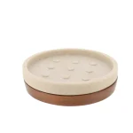 SĂPUNIERA POLIRĂȘINĂ / LEMN ROTUNDĂ - CREM / STEJAR