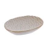 SĂPUNIERA CERAMICĂ OVALA DESIGN SOLZI - CREM