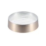 SĂPUNIERA PLASTIC ROTUNDĂ - ARGINTIU METALIZAT