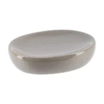 SĂPUNIERA CERAMICĂ OVALA LUCIOASA - GREIGE