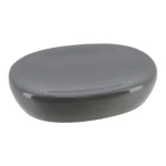 SĂPUNIERA CERAMICĂ OVALA LUCIOASA - GRI