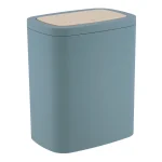 COȘ GUNOI CU CAPAC PLASTIC EFECT BAMBOO  5L - KAKI | COȘURI DE GUNOI BAIE