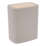 COȘ GUNOI CU CAPAC PLASTIC EFECT BAMBOO  5L - BEJ | COȘURI DE GUNOI BAIE