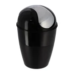 COȘ GUNOI CU CAPAC PLASTIC  5,6L CONIC - NEGRU | COȘURI DE GUNOI BAIE