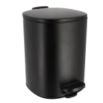 COȘ GUNOI METALIC CAPAC INCHIDERE LENTA 5L - NEGRU | COȘURI DE GUNOI BAIE