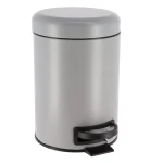 COȘ GUNOI METALIC CAPAC INCHIDERE LENTA 3L ROTUND - GRI | COȘURI DE GUNOI BAIE