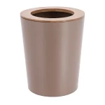 COȘ GUNOI METALIC  5L CAPAC BAMBUS - CAPPUCCINO | COȘURI DE GUNOI BAIE