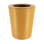 COȘ GUNOI METALIC  5L CAPAC BAMBUS - ORANGE | COȘURI DE GUNOI BAIE