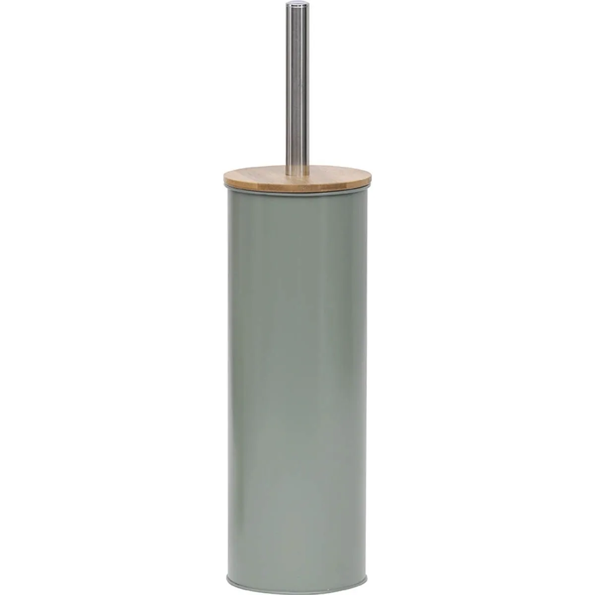 6607149 PERIE TOALETĂ INALTĂ METALICĂ CAPAC BAMBUS - KAKI COMPOZIȚIE BAMBUS + PVC + METAL - imagine 1