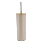 PERIE TOALETĂ INALTĂ METALICĂ CAPAC BAMBUS  - GREIGE COMPOZIȚIE BAMBUS + PVC + METAL
