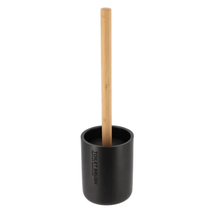 PERIE TOALETĂ POLIRĂSINĂ / BAMBUS - NEGRU MAT COMPOZIȚIE POLIRĂSINĂ + PVC