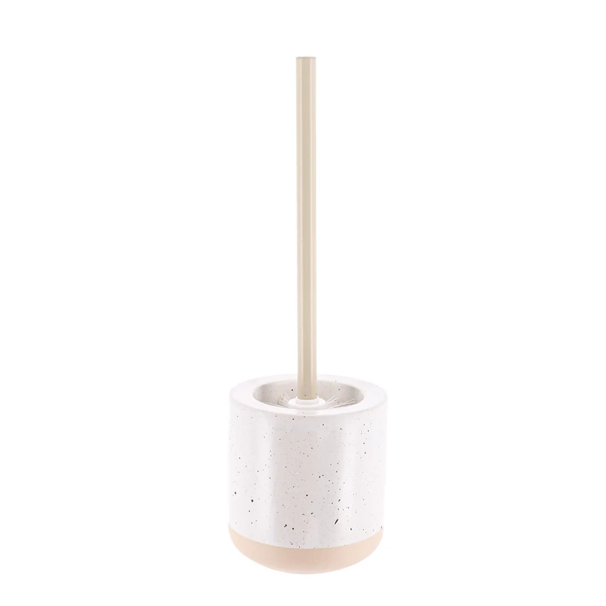 66205161 PERIE DE TOALETĂ STONEWARE – ALB COMPOZIȚIE POLIRĂSINĂ + PVC - imagine 1