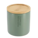 Cutiuță rotundă polirășină – Kaki/Bamboo 9.5×11 cm