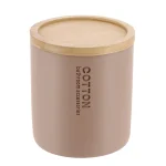 Cutiuță rotundă polirășină – Cappuccino/Bamboo 9.5×11 cm