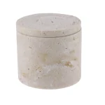 Cutiuță rotundă polirășină / piatră 9x8.5 cm