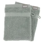 SET 2 X MĂNUȘI 15X21CM 100% BUMBAC - VERDE PASTEL | MĂNUȘI BAIE