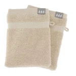SET 2 X MĂNUȘI 15X21CM 100% BUMBAC - BEJ | MĂNUȘI BAIE