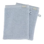 SET 2 X MĂNUȘI 15X21CM 100% BUMBAC CU VOLANE - AZUR | MĂNUȘI BAIE