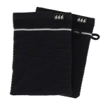 SET 2 X MĂNUȘI 15X21CM 100% BUMBAC MODEL FAGURE  - NEGRU | MĂNUȘI BAIE