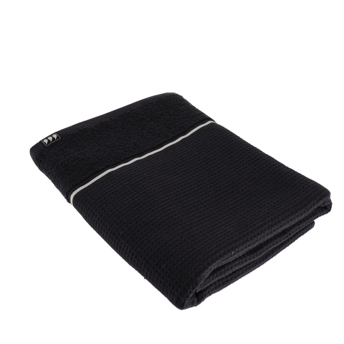 7044103 PROSOP DE BAIE 70X130 CM 100% BUMBAC WAFFLE – NEGRU | PROSOAPE BAIE CORP - imagine 1