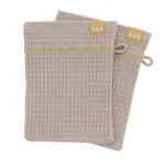 SET 2 X MĂNUȘI 15X21CM 100% BUMBAC MODEL FAGURE - GREIGE | MĂNUȘI BAIE
