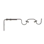 SET CONSOLĂ GALERIE DUBLA DESCHISĂ EXT FI20/16.5-19 CM -ARGINTIU MAT COMPOZIȚIE FIER FORJAT