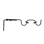 SET CONSOLĂ GALERIE DUBLA DESCHISĂ EXT FI20/16.5-19 CM – NEGRU MAT COMPOZIȚIE FIER FORJAT