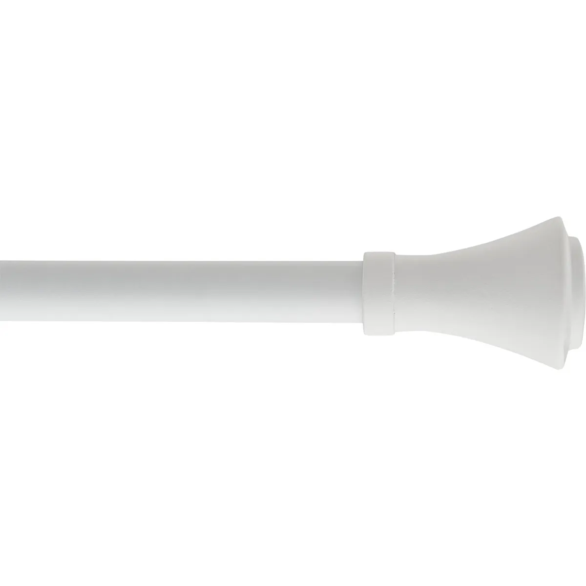 75050120108 GALERIE PERDEA SIMPLA EXT 120-210 CM/FI19/BRASSERIE – ALB MAT MATERIAL FIER FORJAT - imagine 1