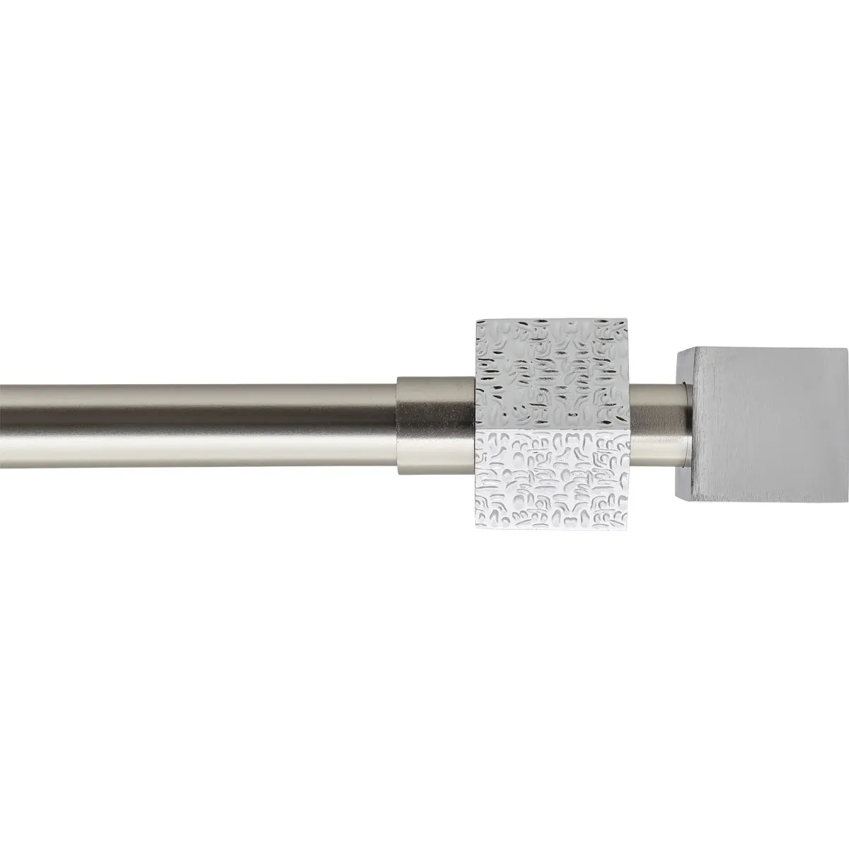 758712099 GALERIE PERDEA SIMPLA EXT 120-210 CM/FI19/CUBIQUE – ARGINTIU MATERIAL FIER FORJAT - imagine 1