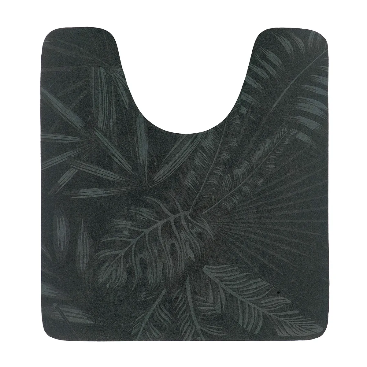 7612792 COVOR DE TOALETA 45X50 CM ESSENTIAL CULOARE NEGRU/VERDE - imagine 1