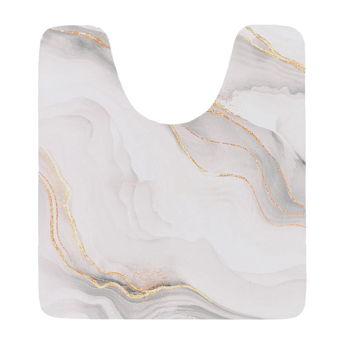 7612794 COVOR DE TOALETA 45X50 CM MARMURA BEJ CULOARE BEJ - imagine 1