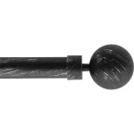 GALERIE PERDEA SIMPLA EXT 120-210 CM/FI28/GAIA – NEGRU/ARGINTIU MATERIAL FIER FORJAT