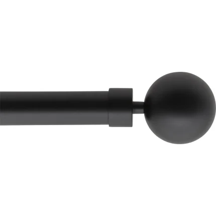 GALERIE PERDEA SIMPLA EXT 210-380 CM/FI28/GAIA – NEGRU MAT MATERIAL FIER FORJAT