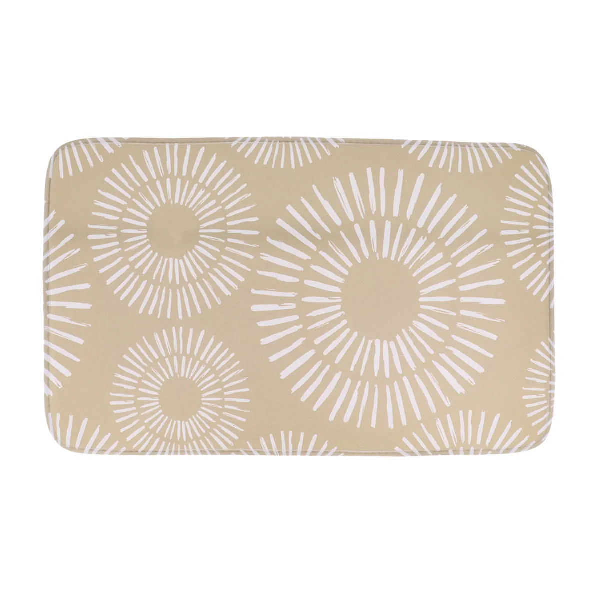 7701785 COVOR DE BAIE MICROFIBRA DESIGN SPIRALE 45X75 CM - CREM CULOARE CREM - imagine 1