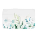 COVOR DE BAIE MICROFIBRA DESIGN FLORAL 45X75 CM - BLEU / VERDE CULOARE VERDE