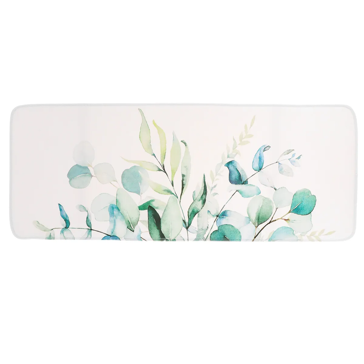 7729786 COVOR DE BAIE MICROFIBRA FLORAL 45X120 CM - BLEU CULOARE BLEU - imagine 1