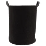 Coș rufe textil mare 40X52 cm - Negru | Organizatoare baie