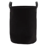 Coș rufe textil mediu 35X46 cm - Negru | Organizatoare baie