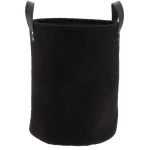 Coș rufe textil mic 30 × 38 cm - Negru | Organizatoare baie