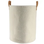 Coș rufe textil mare 40X52 cm – Alb | Organizatoare baie