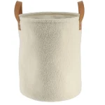 Coș rufe textil mic 30 × 38 cm – Alb | Organizatoare baie