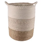 Coș rufe IUTA/BUMBAC/POLIESTER mare 40X50 cm - Natural/Bej | Organizatoare baie