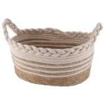 Coș rufe IUTA/BUMBAC/POLIESTER mic oval 28X18X14 CM - Natural/Bej | Organizatoare baie