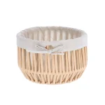 Coș rufe efect sfoară POLIESTER / BUMBAC 26X17 cm - Bej | Organizatoare baie