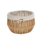 Coș rufe efect sfoară POLIESTER / BUMBAC 30X20 cm – Greige | Organizatoare baie