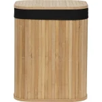 Coș rufe BAMBUS / IN mediu cu capac 36,5X28,5X47 cm – Bamboo / Negru | Organizatoare baie
