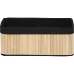Coș bambus mare BAMBUS / IN 40X28X16 cm - Bamboo / Negru | Organizatoare baie