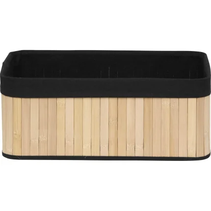 Coș bambus mare BAMBUS / IN 40X28X16 cm - Bamboo / Negru | Organizatoare baie