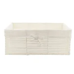 Coș depozitare HÂRTIE / METAL / IN 44X31X17 cm – Alb | Organizatoare baie