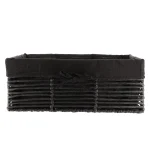 Coș depozitare HÂRTIE / METAL / IN 44X31X17 cm – Negru | Organizatoare baie